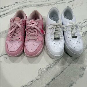 Nike Women's Athletic Shoes - Pink and White